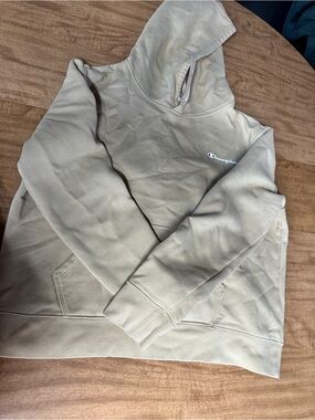 Champion Men's Crewneck Hoodie in Light Khaki